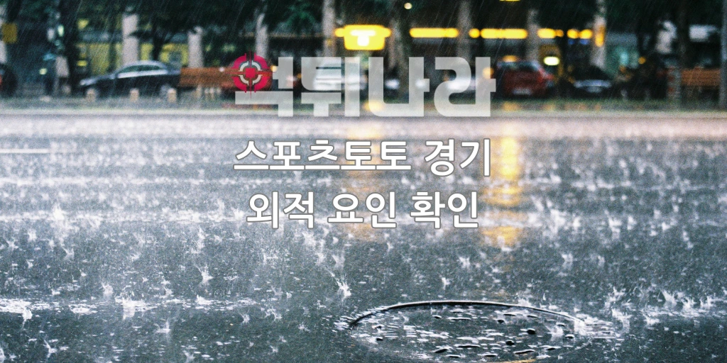 스포츠토토 경기 외적 요인 확인